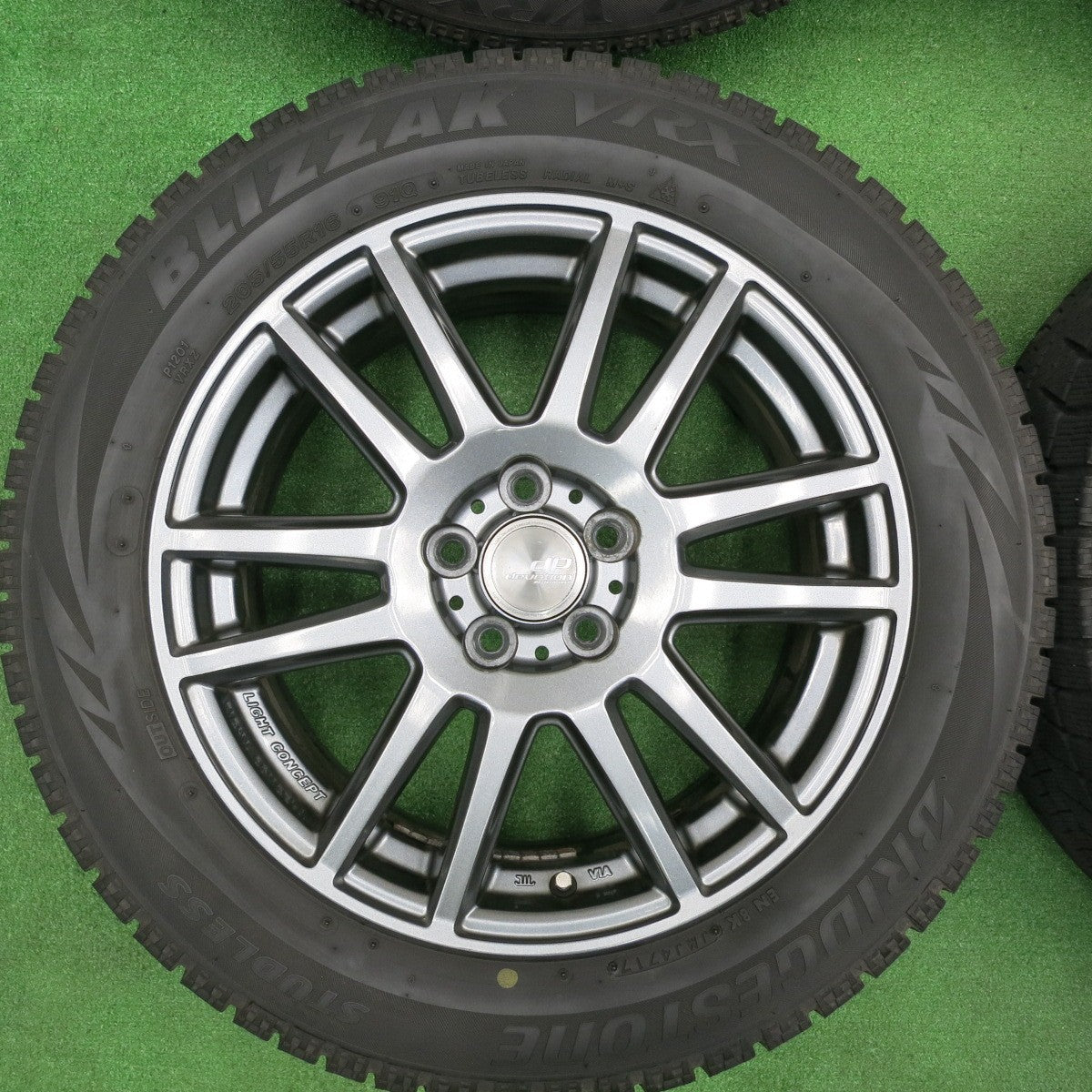 [送料無料] バリ溝！キレイ！8.5分★86 BRZ等 205/55R16 スタッドレス ブリヂストン ブリザック VRX dP devotion デボーション 共豊 16インチ PCD100/5H★4112504TNス