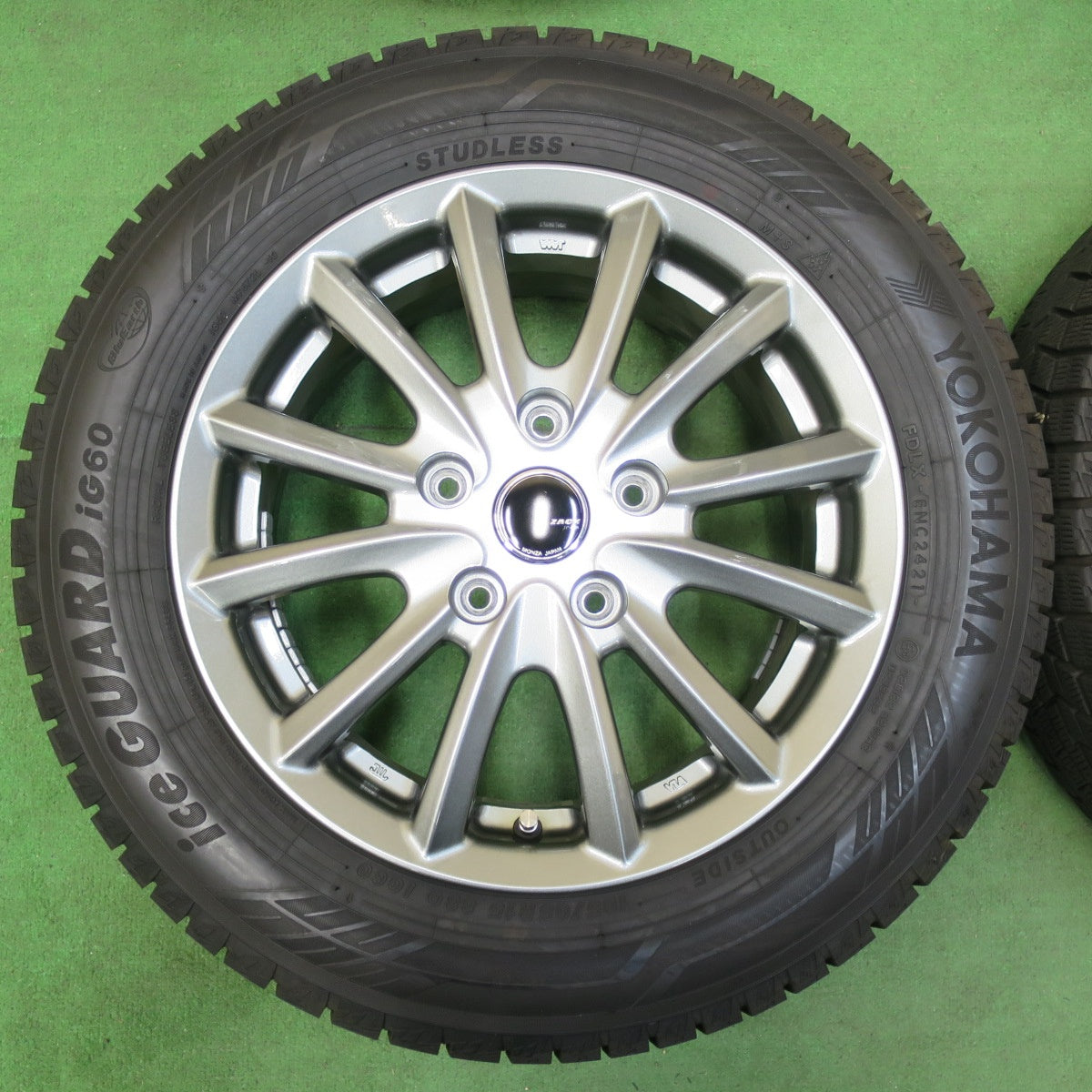 [送料無料] バリ溝！21年！キレイ！ほぼ10分★スタッドレス 185/65R15 ヨコハマ アイスガード iG60 ZACK JP-016 MONZA ザック 15インチ PCD114.3/5H★4112905イス