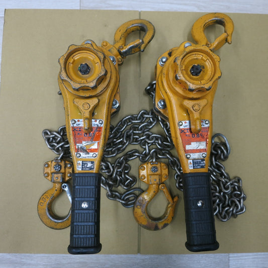 [送料無料] 2点セット◆KITO キトー レバー ブロック 0.8t 0.8トン L5A LB008 ガッチャ 荷締め機 荷締機 チェーンブロック◆