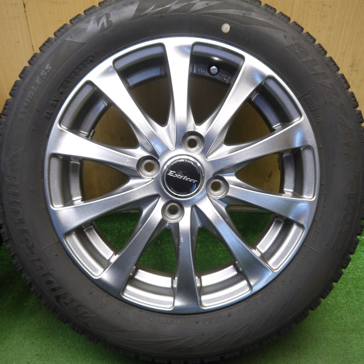 4本価格！22年◎スタッドレス 155/65R14 ブリヂストン ブリザック VRX2 Exsteer エクスター 14インチ PCD100/4H◎6090903Hス