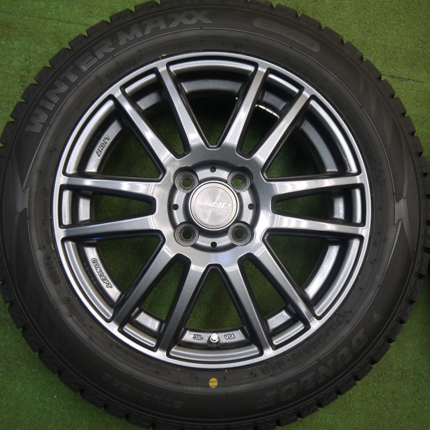バリ溝！24年！9.5分★スタッドレス 175/65R15 ダンロップ ウインターマックス WM02 dP devotion dPデボーション 15インチ PCD100/4H★6021001Hス