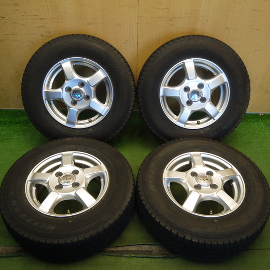 キレイ◎スタッドレス 165R13 6PR ブリヂストン ブリザック VL1 CVW 社外 アルミ 13インチ PCD100/4H◎6072905Hス