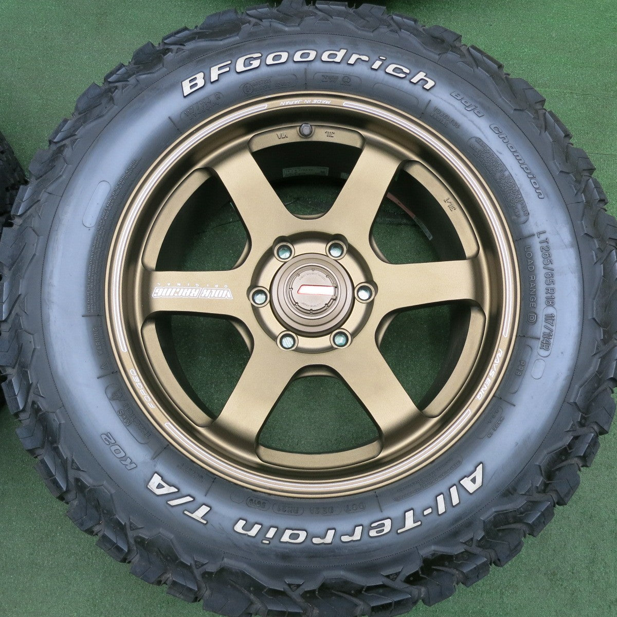 *送料無料* バリ溝！キレイ！9.5分★RAYS VOLK RACING TE37SB 265/65R18 BFグッドリッチ All-Terrain T/A KO2 レイズ ボルクレーシング PCD139.7/6H★4051507HAノ