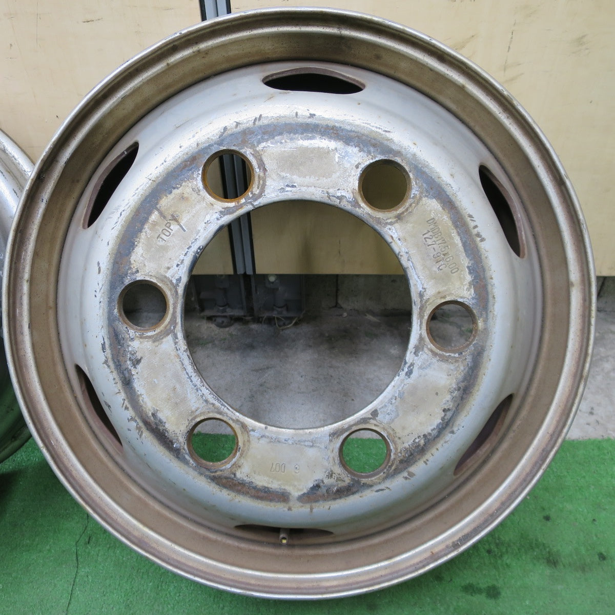 2本価格★トラック TOPY スチール ホイール 17.5インチ トピー 17.5×6.00 127-9TC PCD222.25/6H★6042402ナホ