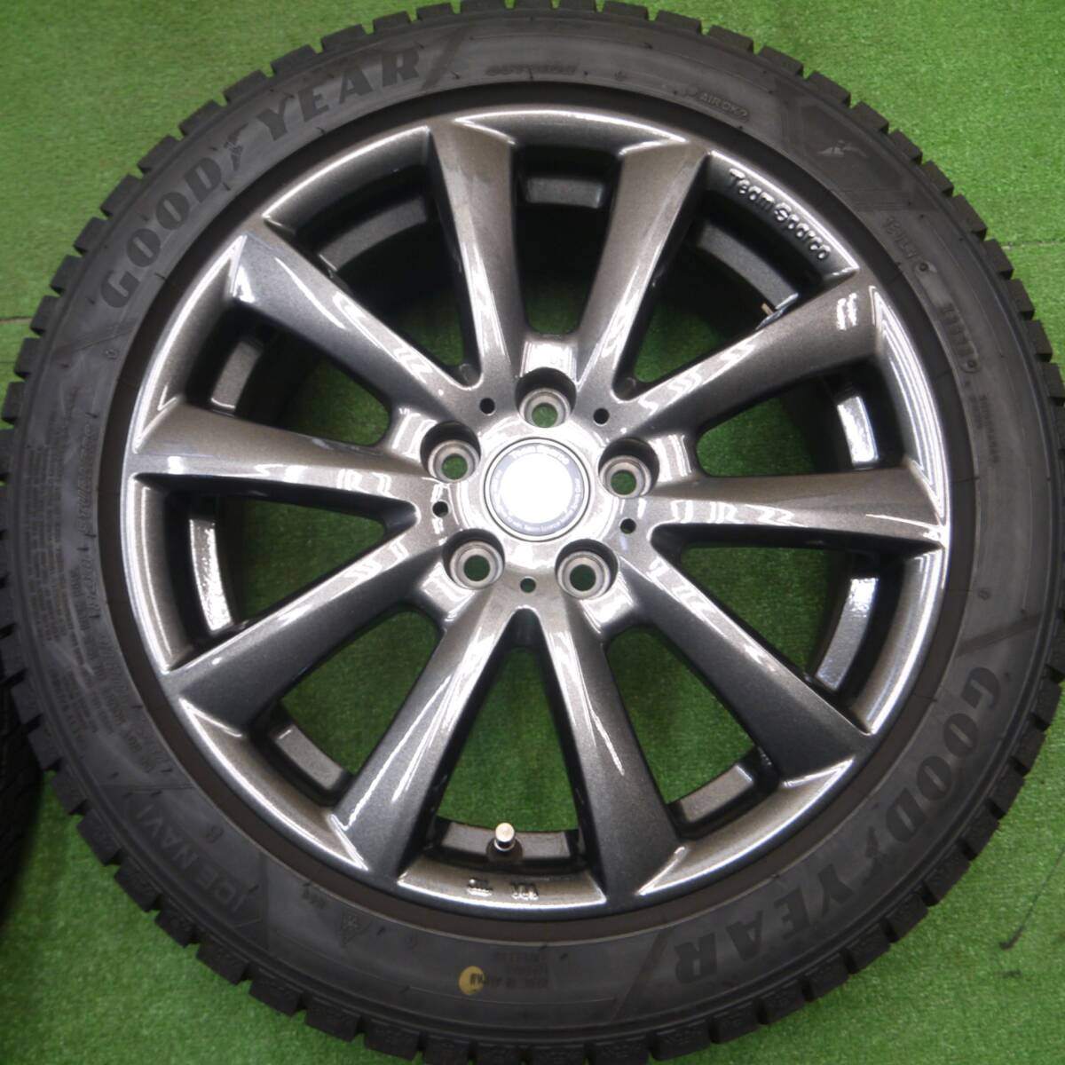 バリ溝！23年！キレイ！ほぼ10分★スタッドレス 195/50R16 グッドイヤー アイスナビ8 Team Sparco チームスパルコ 16インチ PCD100/5H★4121701Hス
