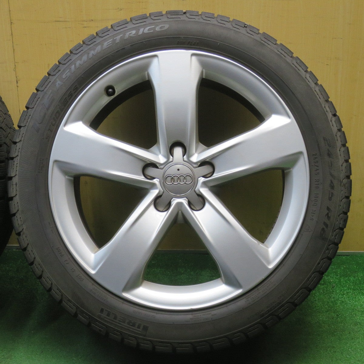 4本価格★アウディ A4 A5 A6 等 純正 245/45R18 スタッドレス ピレリ アイスアシンメトリコ 18インチ PCD112/5H★6042906NJス