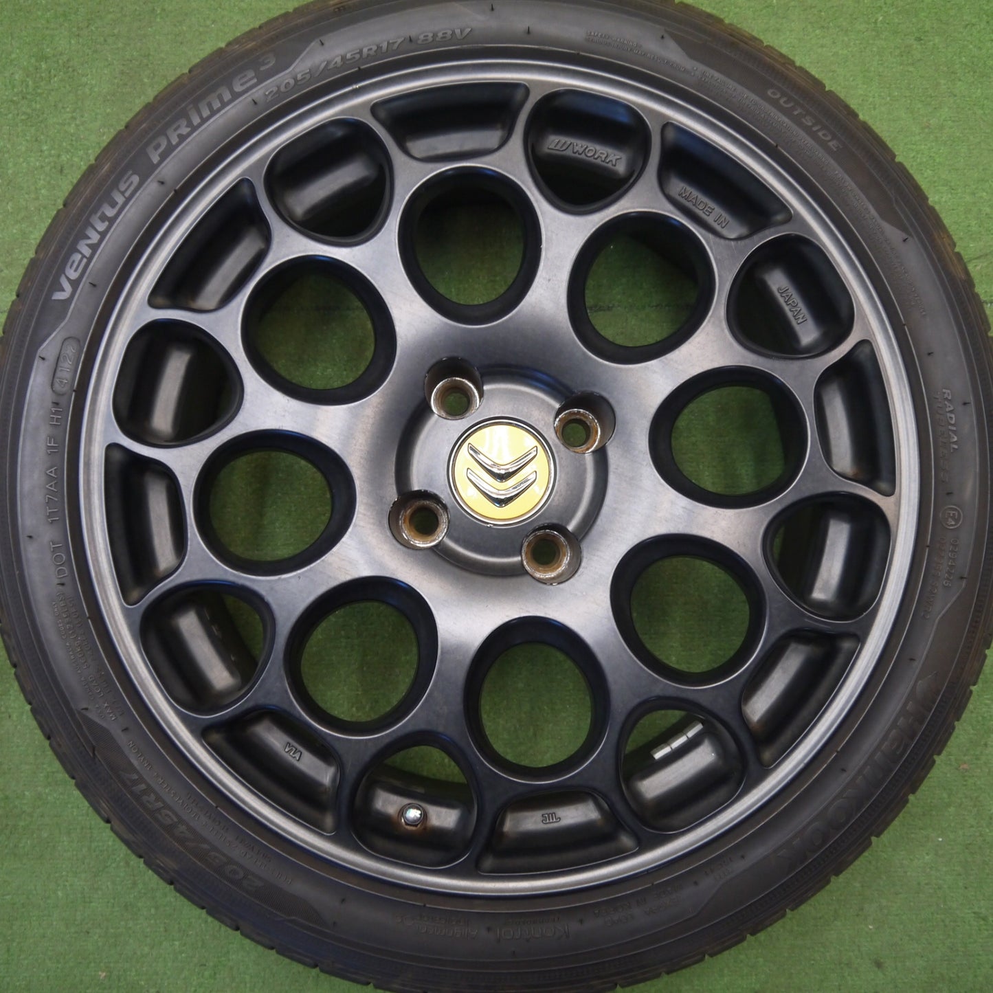 4本価格！22年★プジョー シトロエン 等 WORK WIL 02D /C5 205/45R17 ハンコック ベンタス プライム3 ワーク WIL-02D 17インチ PCD108/4H★6033006Hノ