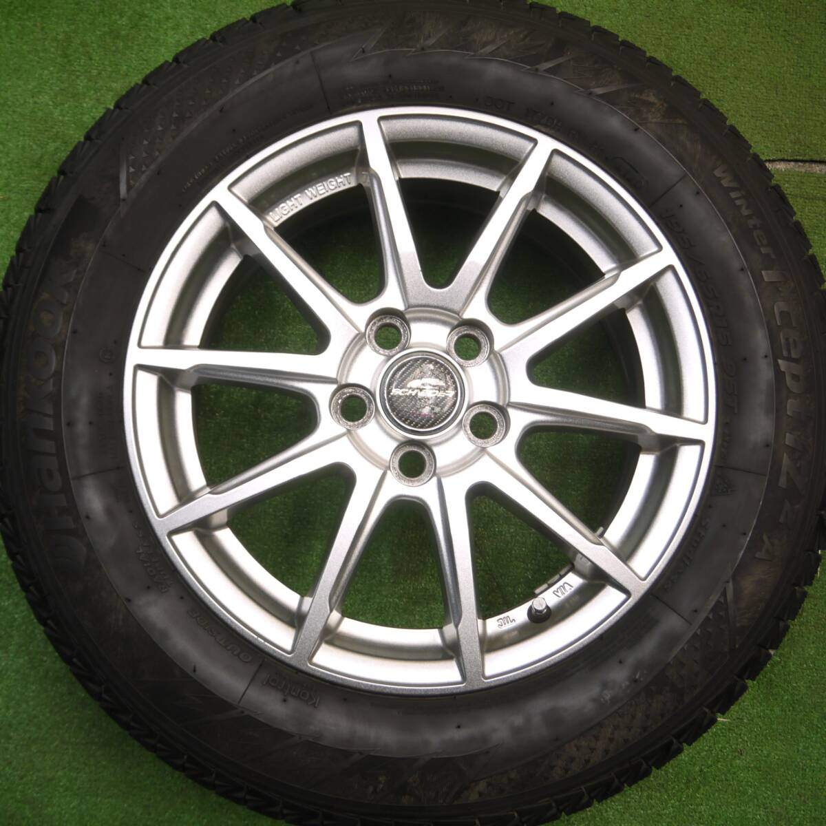 キレイ★プリウス 等 195/65R15 スタッドレス ハンコック ウインター アイセプト IZ2A SCHNEIDER シュナイダー 15インチ PCD100/5H★5010809Hス