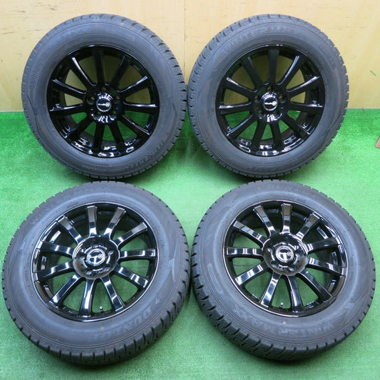 バリ溝！21年！キレイ！9.5分★スタッドレス 225/60R17 ダンロップ ウインターマックス WM02 Tirado＠ La-Strada 阿部商会 17インチ PCD114.3/5H★5031607TNス