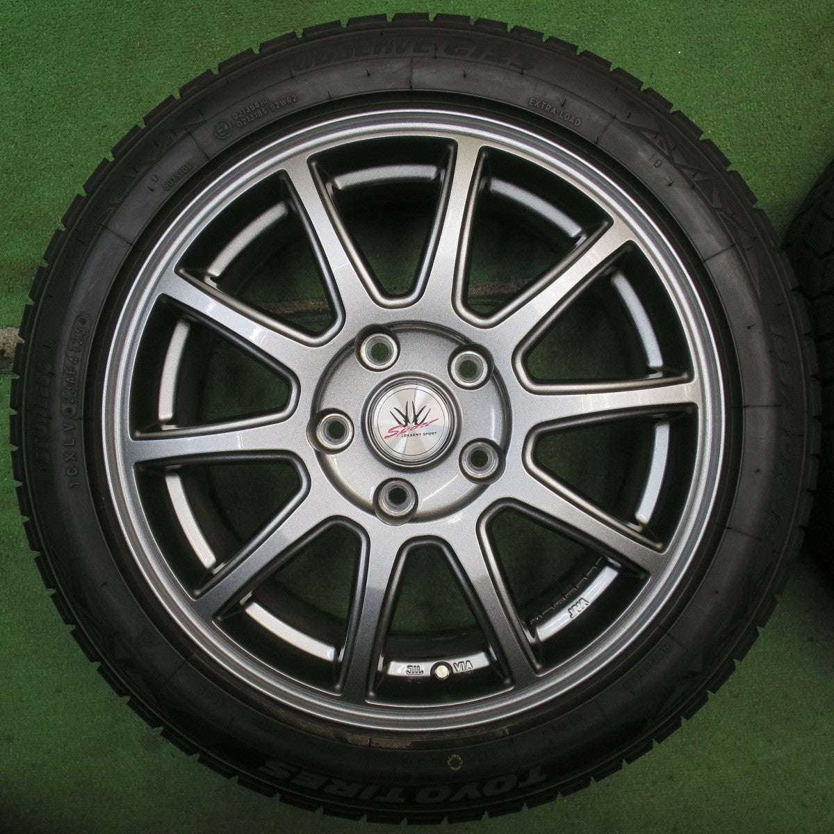 ほぼ未使用！25年！キレイ◎LOXARNY SPORT 195/50R16 スタッドレス トーヨー オブザーブ GIZ3 ロクサーニ スポーツ 16インチ PCD114.3/5H◎6072102NJス