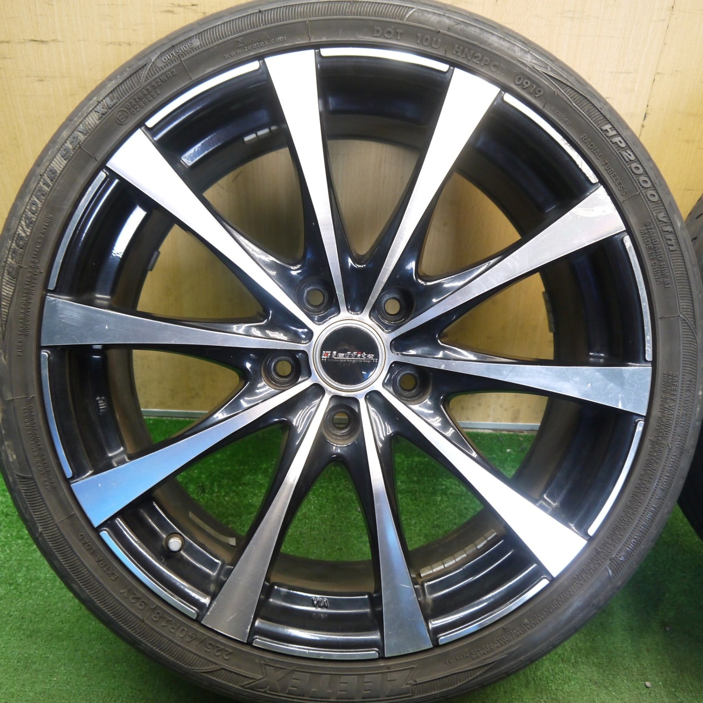 4本価格◎225/40R18 ジーテックス HP2000 vfm Laffite LE-03 ラフィット 18インチ PCD114.3/5H◎6062209Hノ