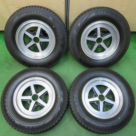 超バリ溝！ほぼ10分★旧車 WORK Equip 195/70R14 スタッドレス ブリヂストン ブリザック VRX2 ワーク エクイップ 14インチ PCD114.3/5H★4101604イス