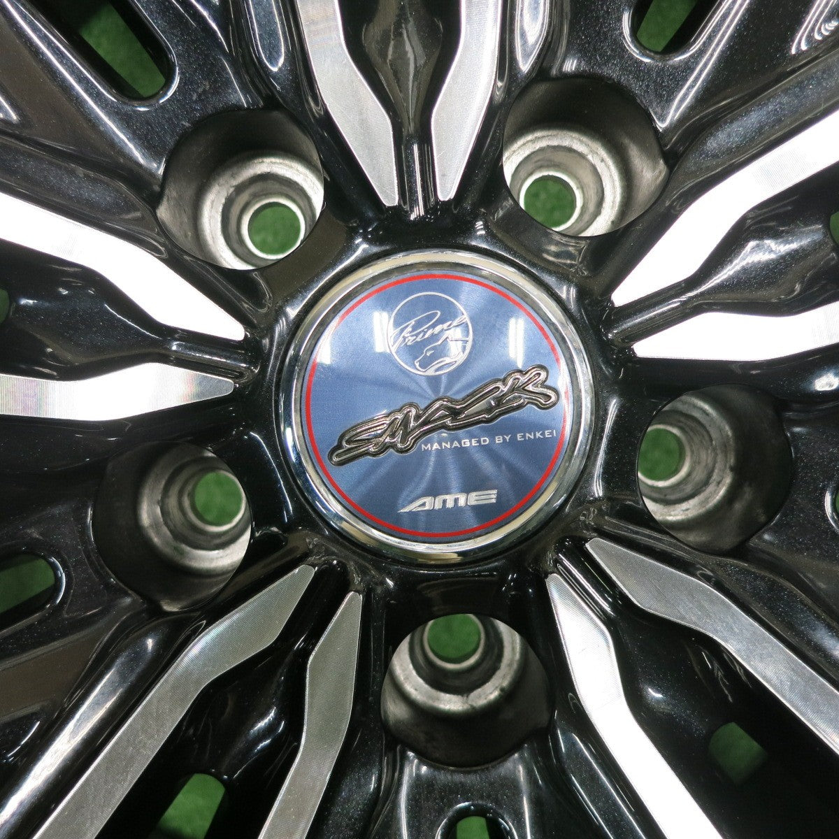 [送料無料] バリ溝！22年！キレイ！9.5分★スタッドレス 235/60R18 ブリヂストン ブリザック VRX3 SMACK ENKEI AME スマック エンケイ 18インチ PCD114.3/5H★4111306TNス