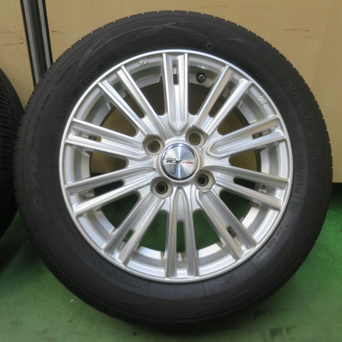 バリ溝！23年！8.5分◎155/65R14 トーヨー ナノエナジー3 JOKER ICE ジョーカー アイス 14インチ PCD100/4H◎6101705イノ