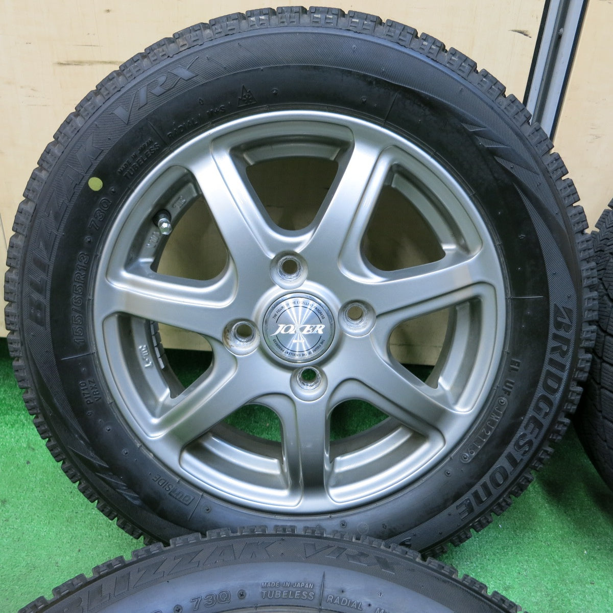 [送料無料] 4本価格★スタッドレス 155/65R13 ブリヂストン ブリザック VRX JOKER ジョーカー 13インチ PCD100/4H★4092601SYス
