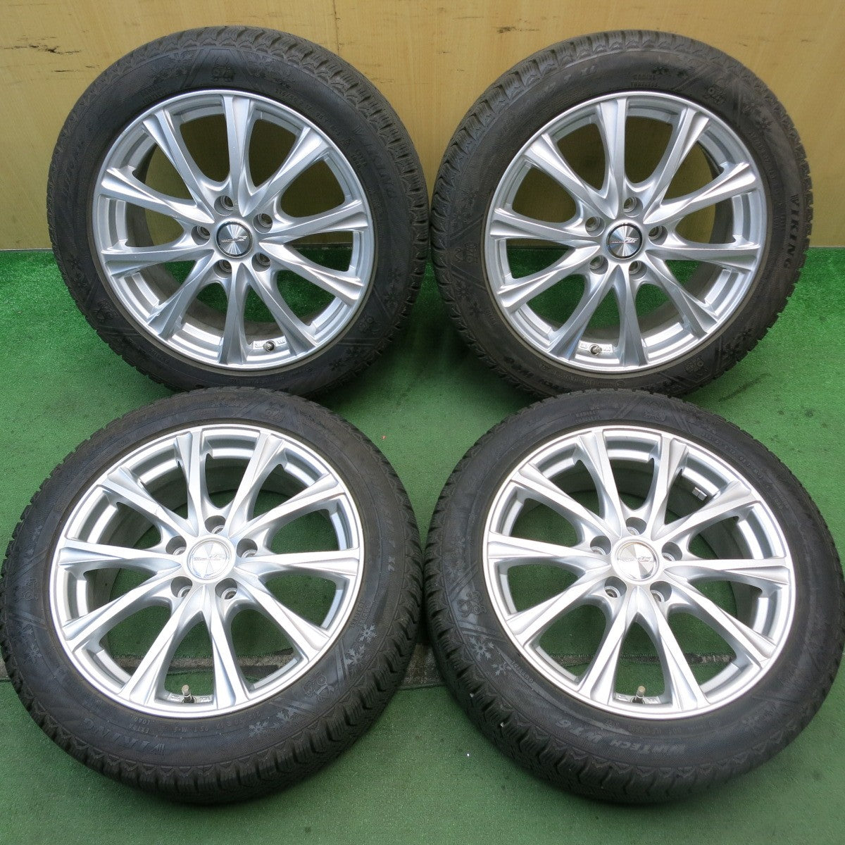バリ溝！22年！9分★スタッドレス 215/50R17 バイキング WINTECH WT6 ILLUGA weds 17インチ PCD114.3/5H★5082402HAス
