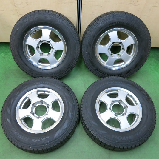 バリ溝！22年！9.5分以上★ハイエース 等 195/80R15 107/105L スタッドレス ハンコック ウインター RW06 社外 アルミ 15インチ PCD139.7/6H★4122508SYス