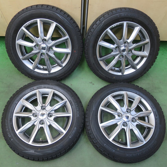バリ溝！キレイ！9.5分◎スタッドレス 155/65R14 ダンロップ ウインターマックス WM02 SEIN ザイン 14インチ PCD100/4H◎6081201イス