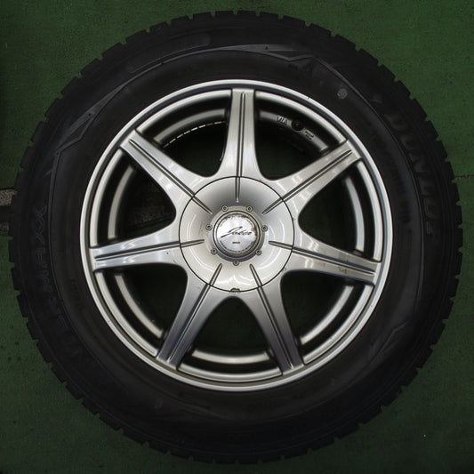 バリ溝！8.5分◎スタッドレス 195/65R15 ダンロップ ウインターマックス WM01 JOKER ジョーカー 15インチ PCD100 114.3/5H マルチ◎6082802NJス