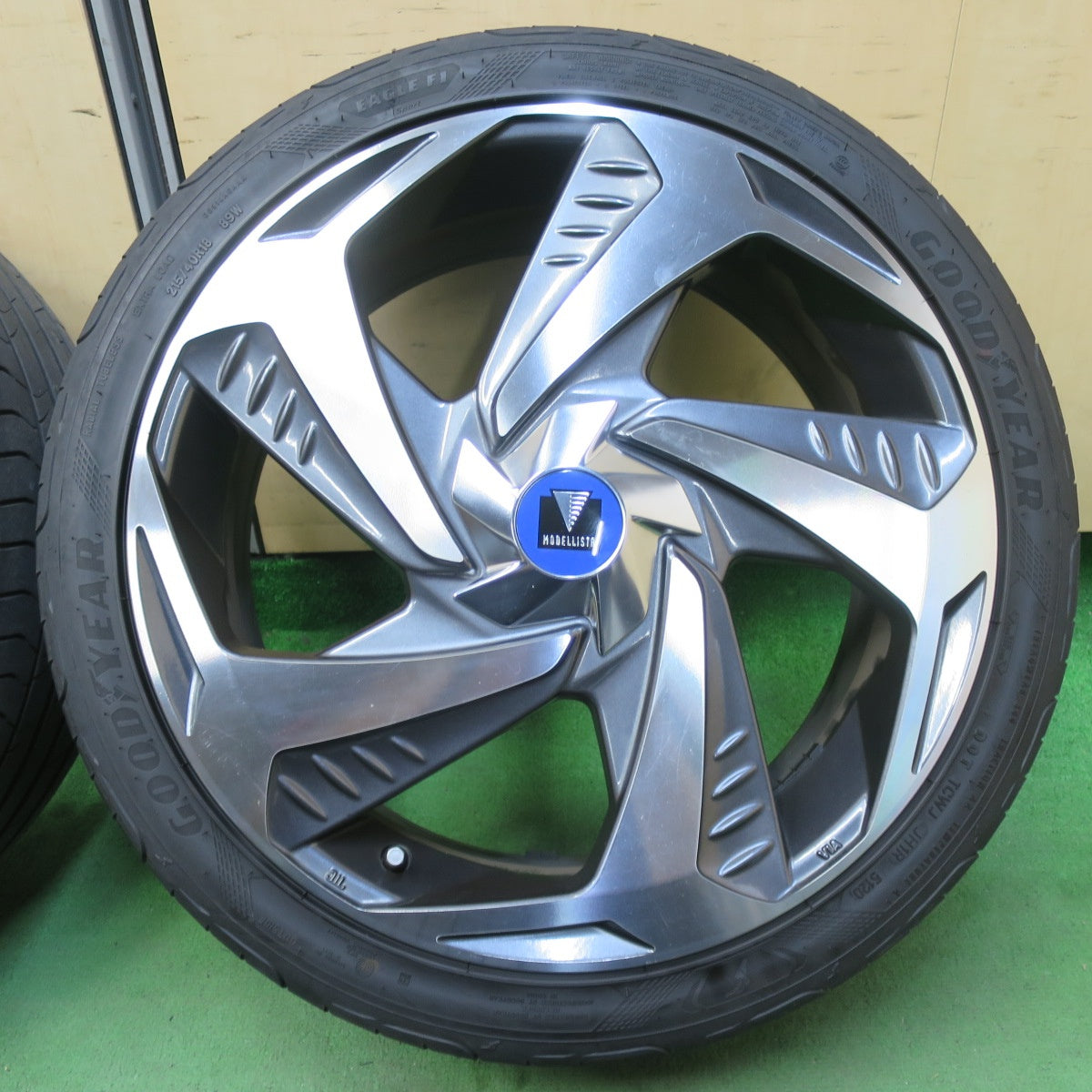 [送料無料] キレイ★トヨタ 50系 プリウス 純正 モデリスタ WingdancerⅦ 215/40R18 グッドイヤー EAGLE F1 Sport 18インチ モデリスタ PCD100/5H★5040506イノ