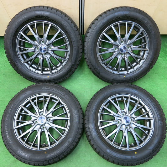 *送料無料* バリ溝！キレイ！9分★スタッドレス 185/65R15 グッドイヤー アイスナビ6 ravrion RM01 ラブリオン 15インチ PCD100/4H★4053104イス