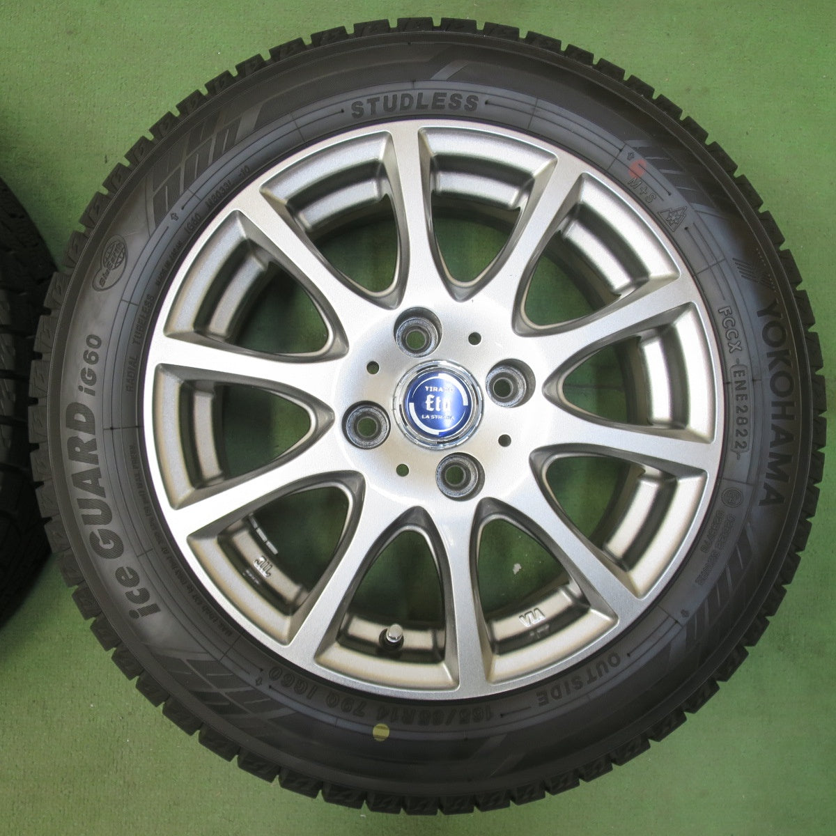 バリ溝！24年！ほぼ10分★スタッドレス 165/65R14 ヨコハマ アイスガード iG60 TIRADO Eta LA STRADA ティラード ラストラーダ 14インチ PCD100/4H★5110802イス