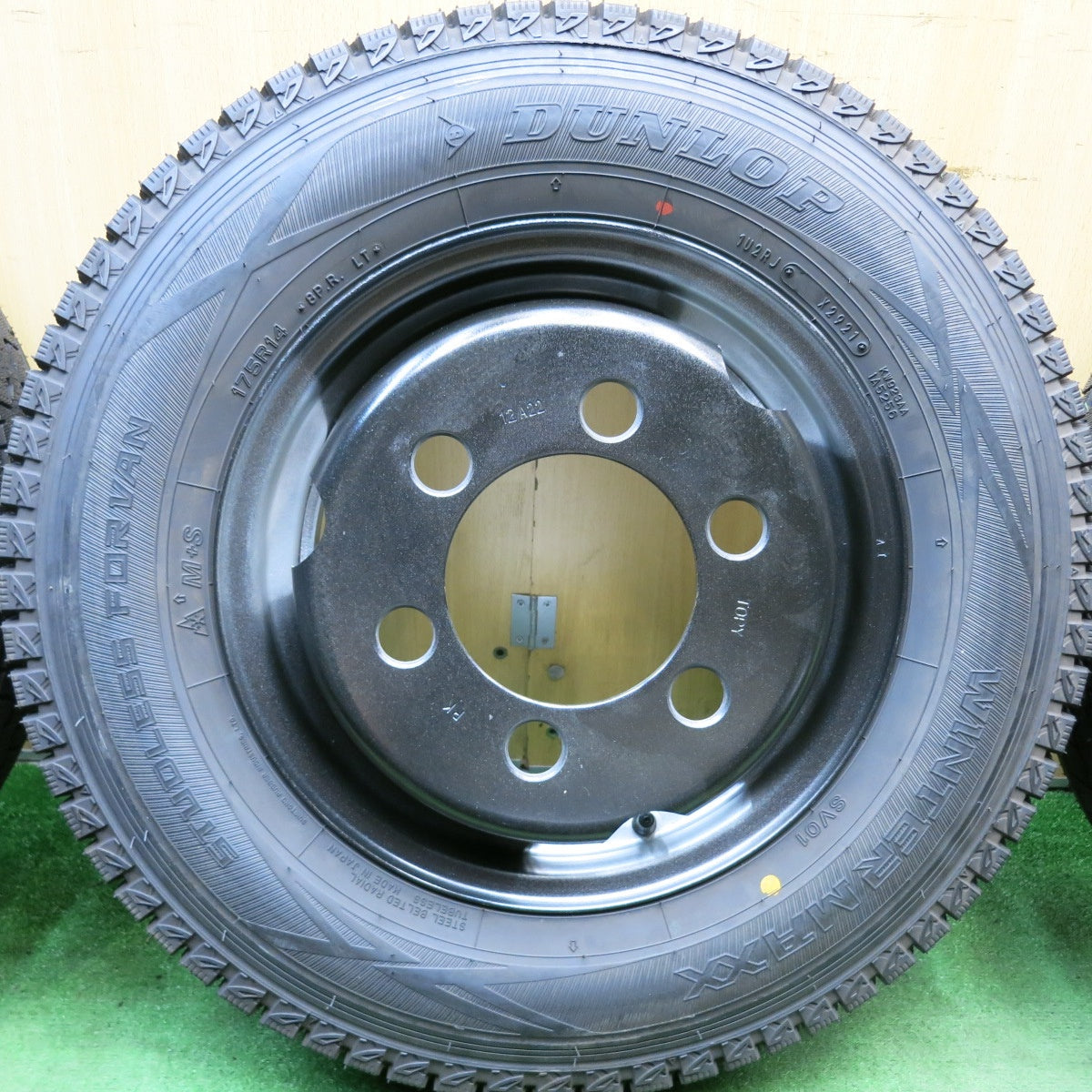 未使用！22年！6本★いすゞ エルフ 等 175R14 8PR 205/80R15 109/107L スタッドレス ダンロップ ウインターマックス SV01 SP LT01M TOPY スチール PCD184.15 170/6H★5090605HAス