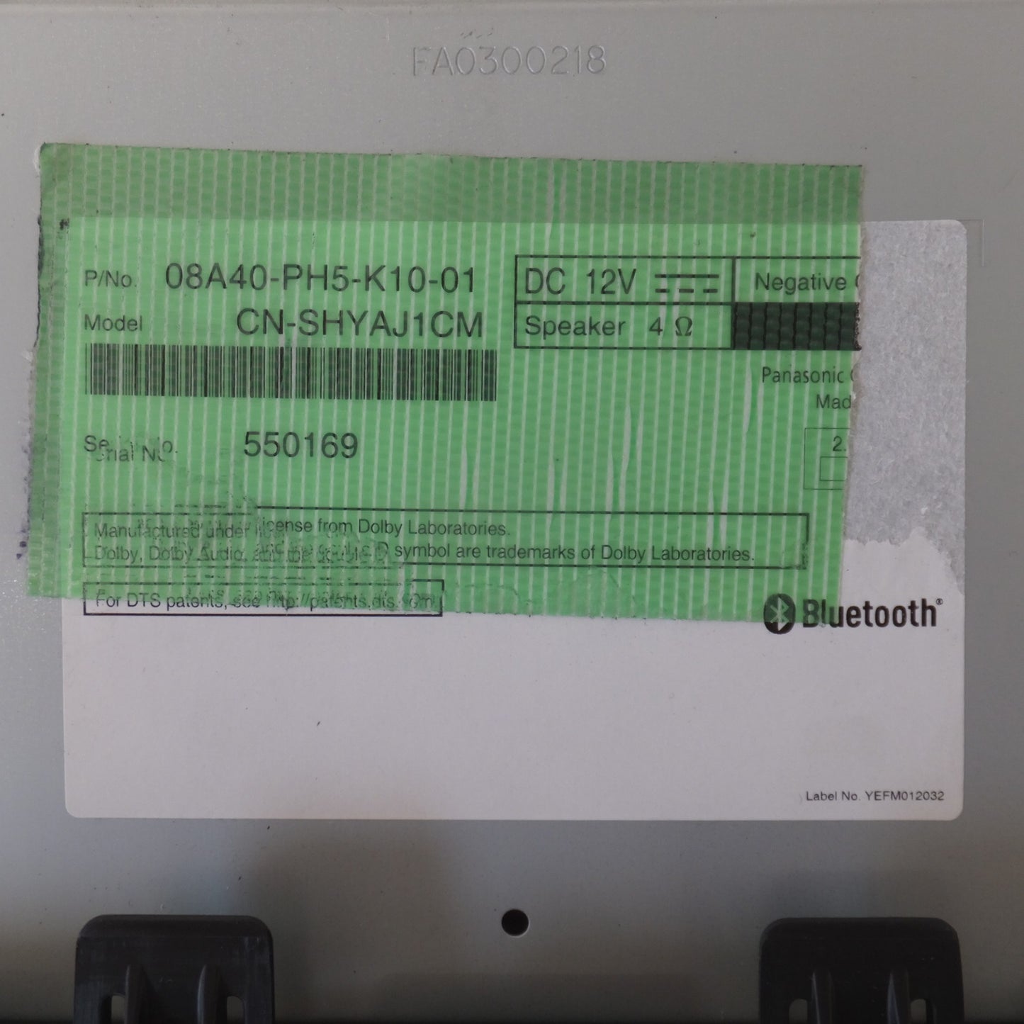 [送料無料] 現状品★パナソニック製 ホンダ 純正 エントリーインターナビ Gathers VXM-215Ci  08A40-PH5-K10-01 セキュリティロック★