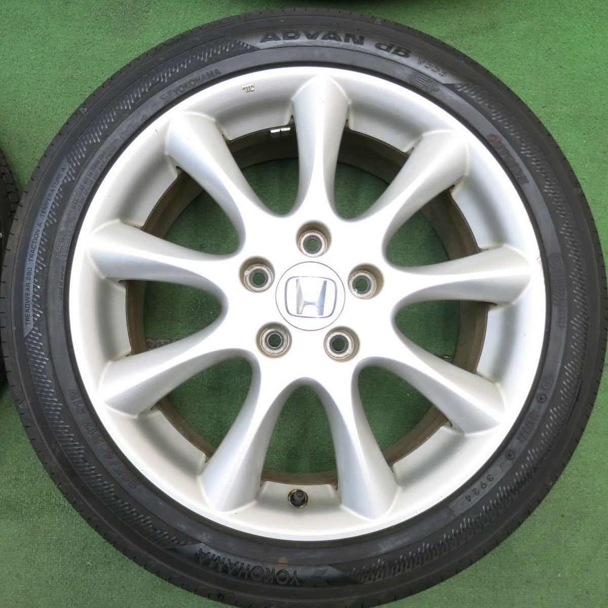 ほぼ未使用！24年◎ホンダ CL9 アコード タイプS 純正 225/45R17 ヨコハマ アドバン dB V553 17インチ PCD114.3/5H◎6071606HAノ