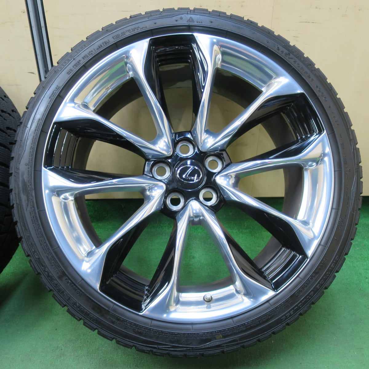 [送料無料] センサー付！バリ溝！21年！キレイ！9.5分以上★レクサス LC 純正 245/40R21 275/35R21 スタッドレス ダンロップ ウインターマックス WM01 DSST PCD120/5H★4121401イス