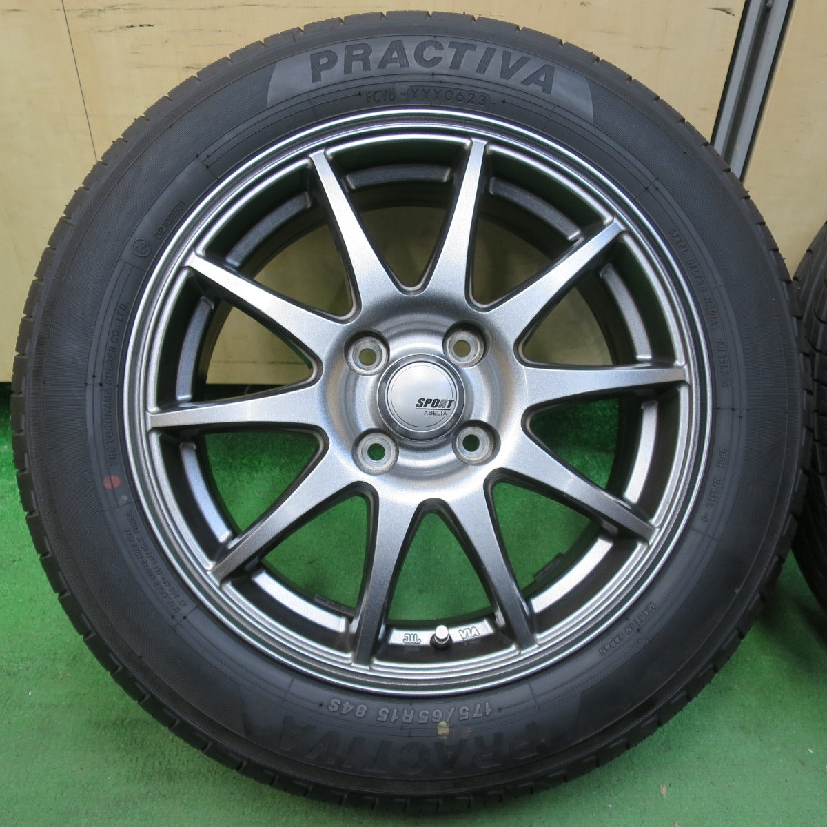 [送料無料] タイヤほぼ未使用！23年！キレイ★175/65R15 プラクティバ ヨコハマ SPORT ABELIA スポルト アベリア 15インチ PCD100/4H★5011312イノ