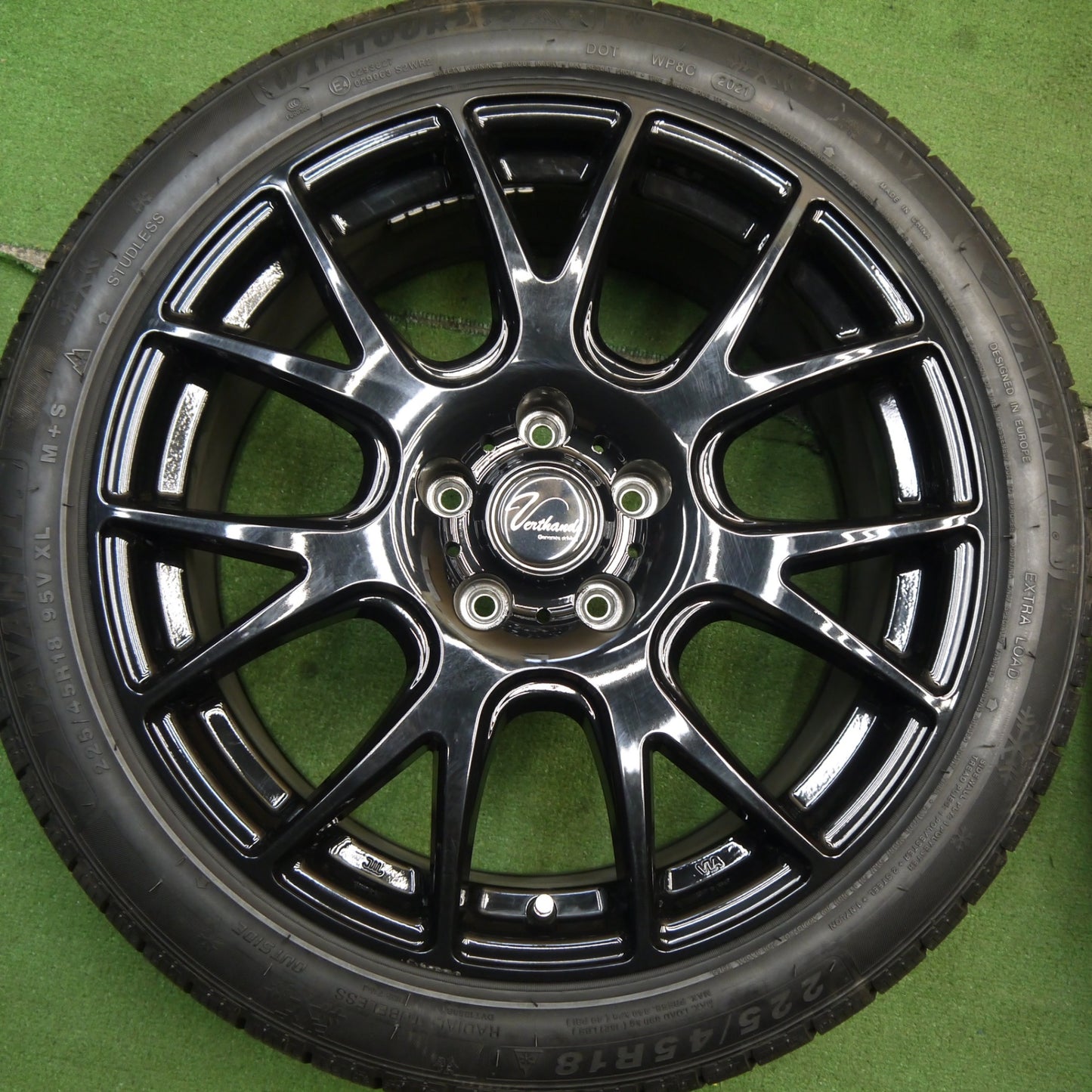 バリ溝！21年！キレイ！9.5分以上★スタッドレス 225/45R18 ダヴァンティ WINTOURA+ Verthandi ヴェルザンディ ヴェルサンディ 18インチ PCD114.3/5H★5060310Hス