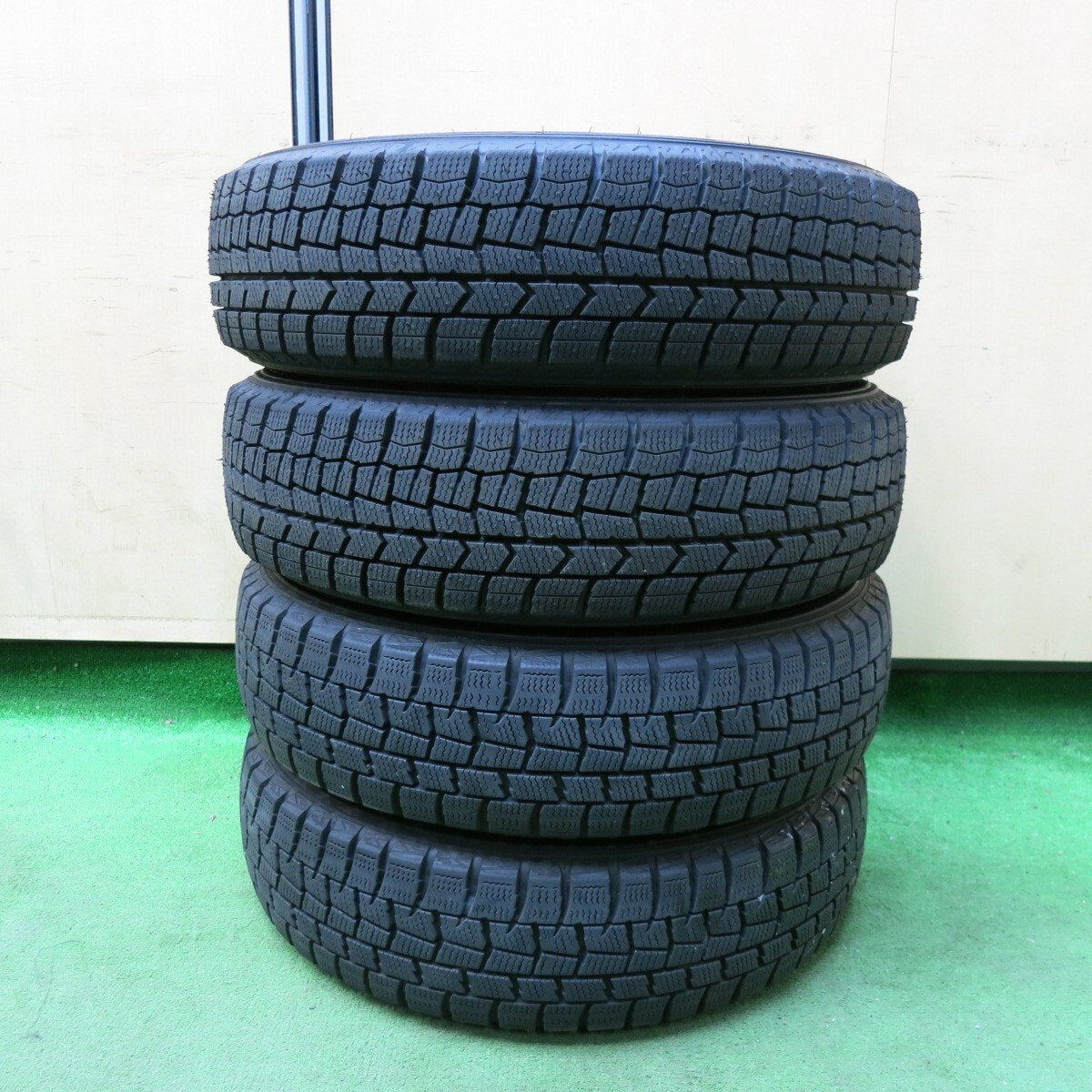 バリ溝！23年！ほぼ10分★スタッドレス 155/65R14 ダンロップ ウインターマックス WM02 WM01 DZETA LA STRADA 阿部商会 14インチ PCD100/4H★4120603SYス