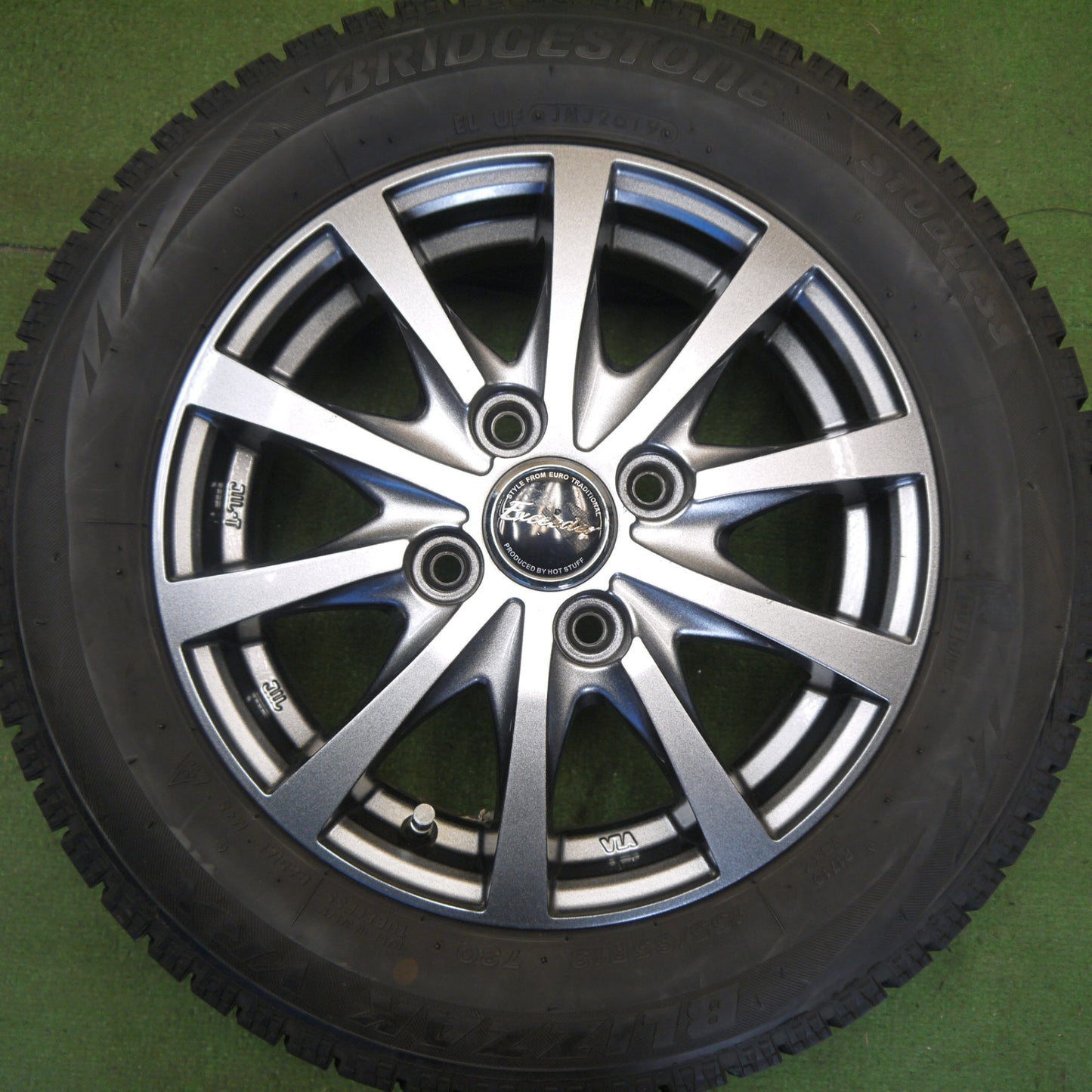 キレイ◎スタッドレス 155/65R13 ブリヂストン ブリザック VRX Exceeder エクシーダー 13インチ PCD100/4H◎6061605Hス