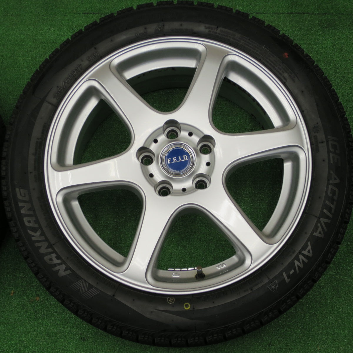 ほぼ未使用！25年★スタッドレス 215/50R17 ナンカン アイスアクティバ AW-1 FEID 社外 アルミ 17インチ PCD114.3/5H★6011402NKス