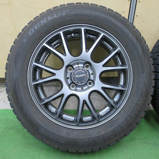 バリ溝！キレイ！9.5分◎スタッドレス 185/65R15 ダンロップ ウインターマックス WM02 Mistiere RB14 ミスティ―レ 15インチ PCD100/4H◎6092802NGス