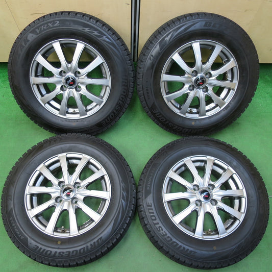 [送料無料] バリ溝！21年！キレイ！8.5分★スタッドレス 185/70R14 ブリヂストン ブリザック VRX2 Fang ファング 14インチ PCD100/4H★4093009イス