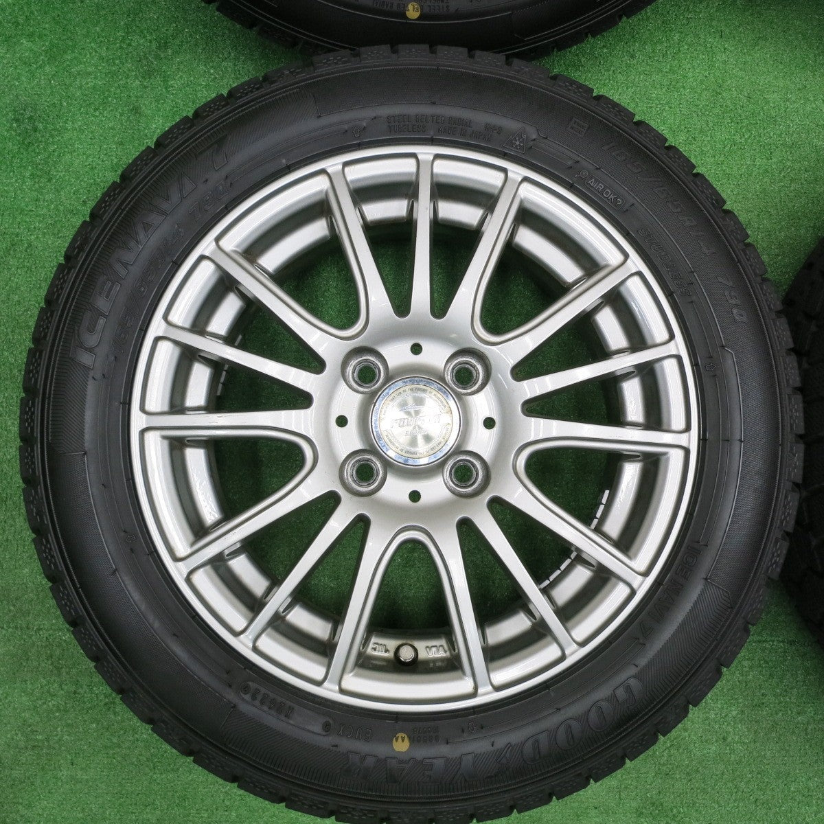 [送料無料] バリ溝！22年！キレイ！9分★スタッドレス 165/65R14 グッドイヤー アイスナビ7 ravrion selzer ラブリオン 14インチ PCD100/4H★4111305TNス