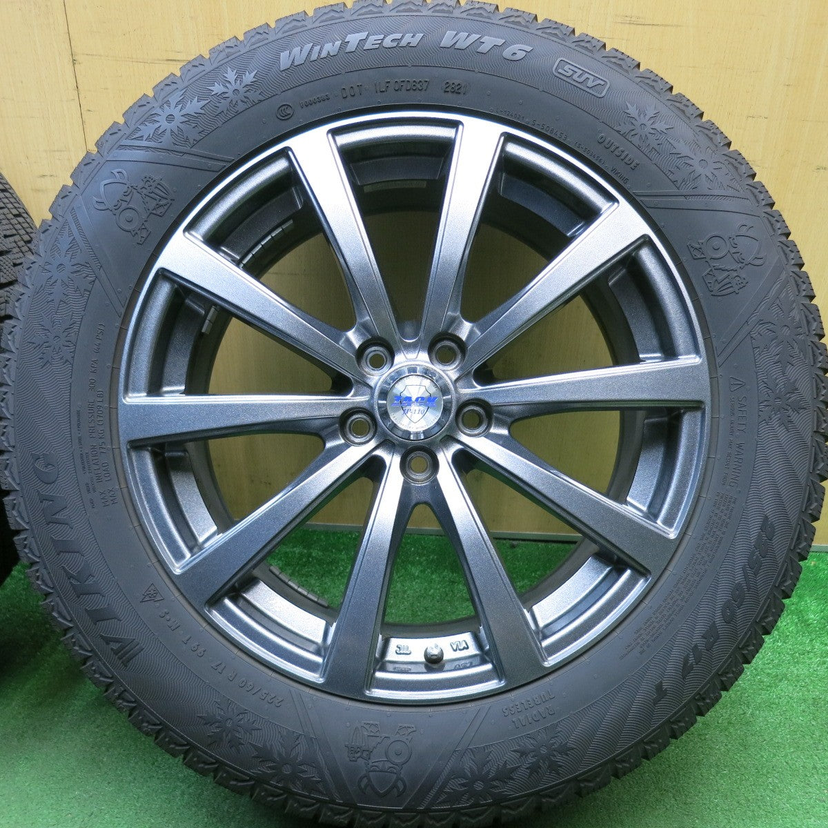 バリ溝！キレイ！8.5分★フォレスター 等 225/60R17 スタッドレス バイキング WINTECH WT6 SUV ZACK JP-110 MONZA ザック モンツァ 17インチ PCD100/5H★6032908HAス