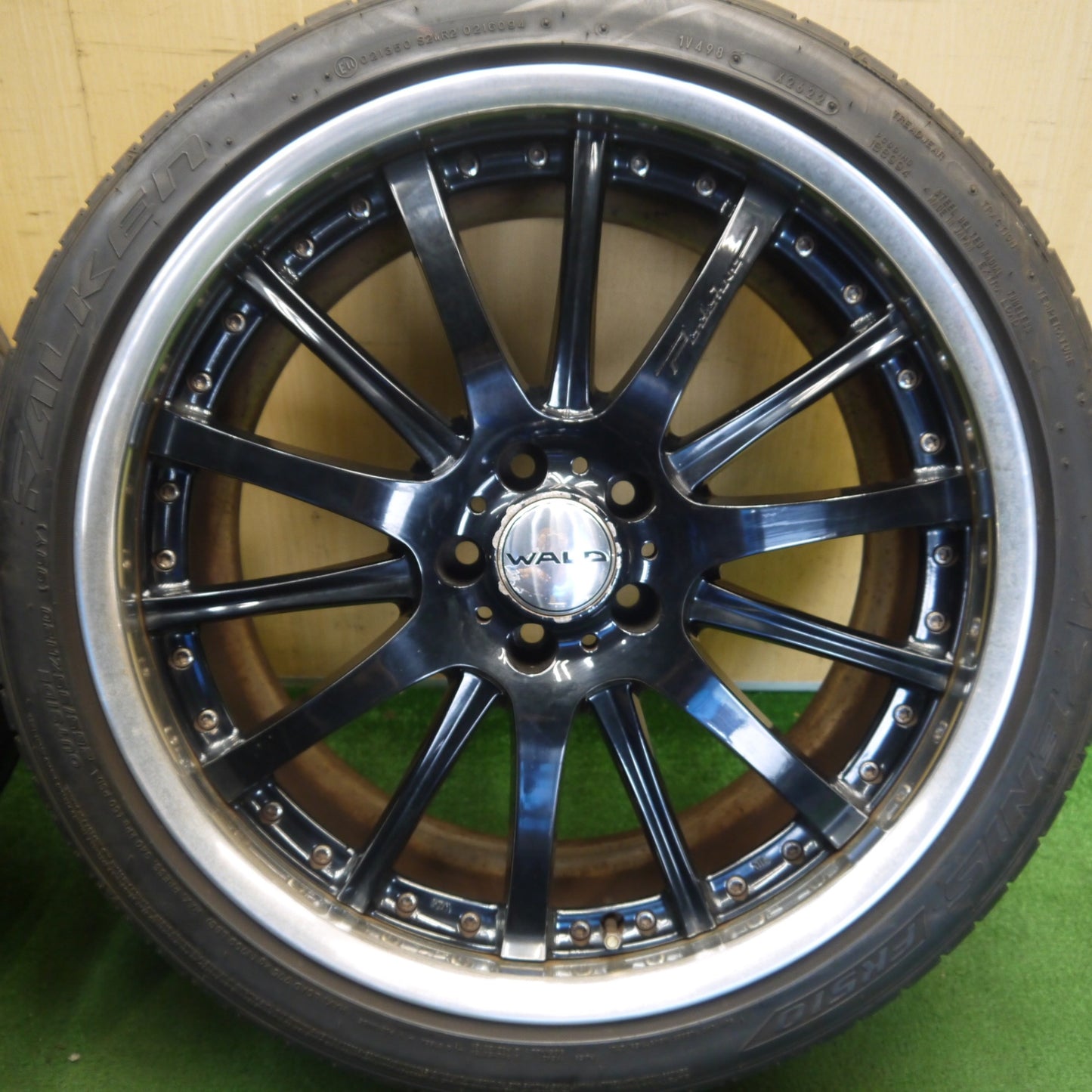 バリ溝！22年！8.5分◎WALD Portofino 265/35R20 ファルケン アゼニス FK510 ヴァルド ポルトフィーノ 20インチ アウディ 等 PCD112/5H◎6062603Hノ