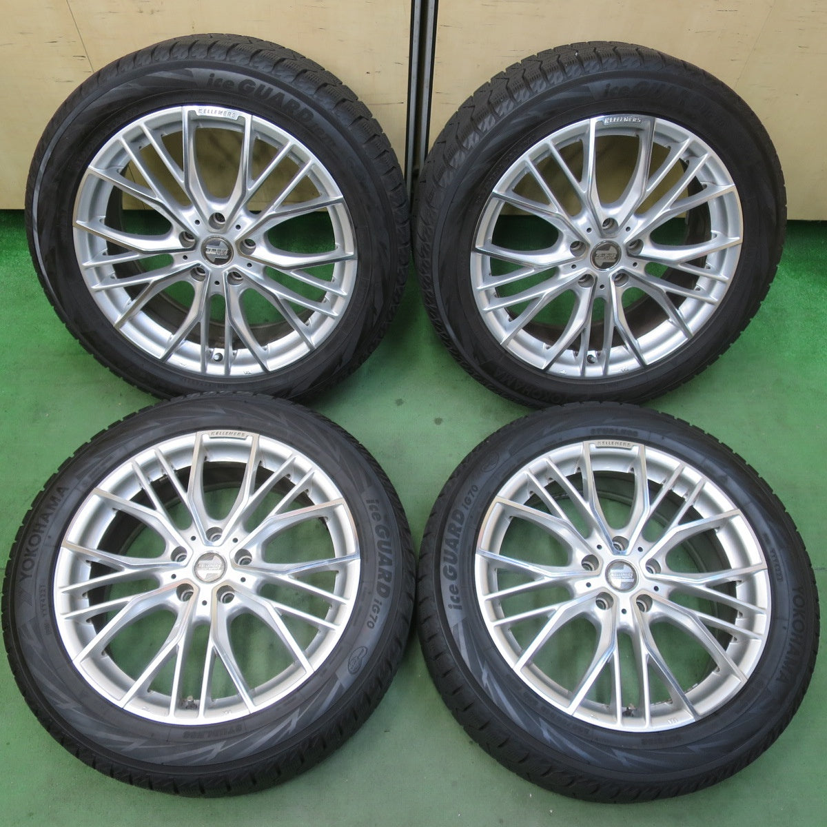 バリ溝！9.5分★BMW MINI 等 KELLENERS Sport Eltz 225/50R18 スタッドレス ヨコハマ アイスガード iG70 ケレナーズ スポーツ エルツ 18インチ PCD112/5H★6010603イス
