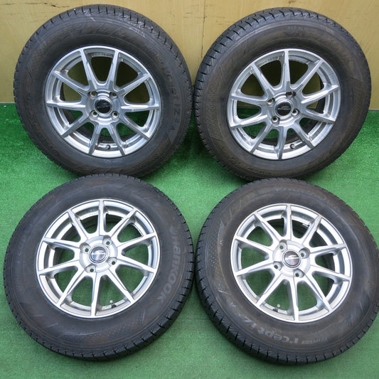 バリ溝！24年！キレイ！ほぼ10分★スタッドレス 185/70R14 ハンコック ウインター アイセプト IZ2A SCHNEIDER シュナイダー 14インチ PCD100/4H★6010503AKス