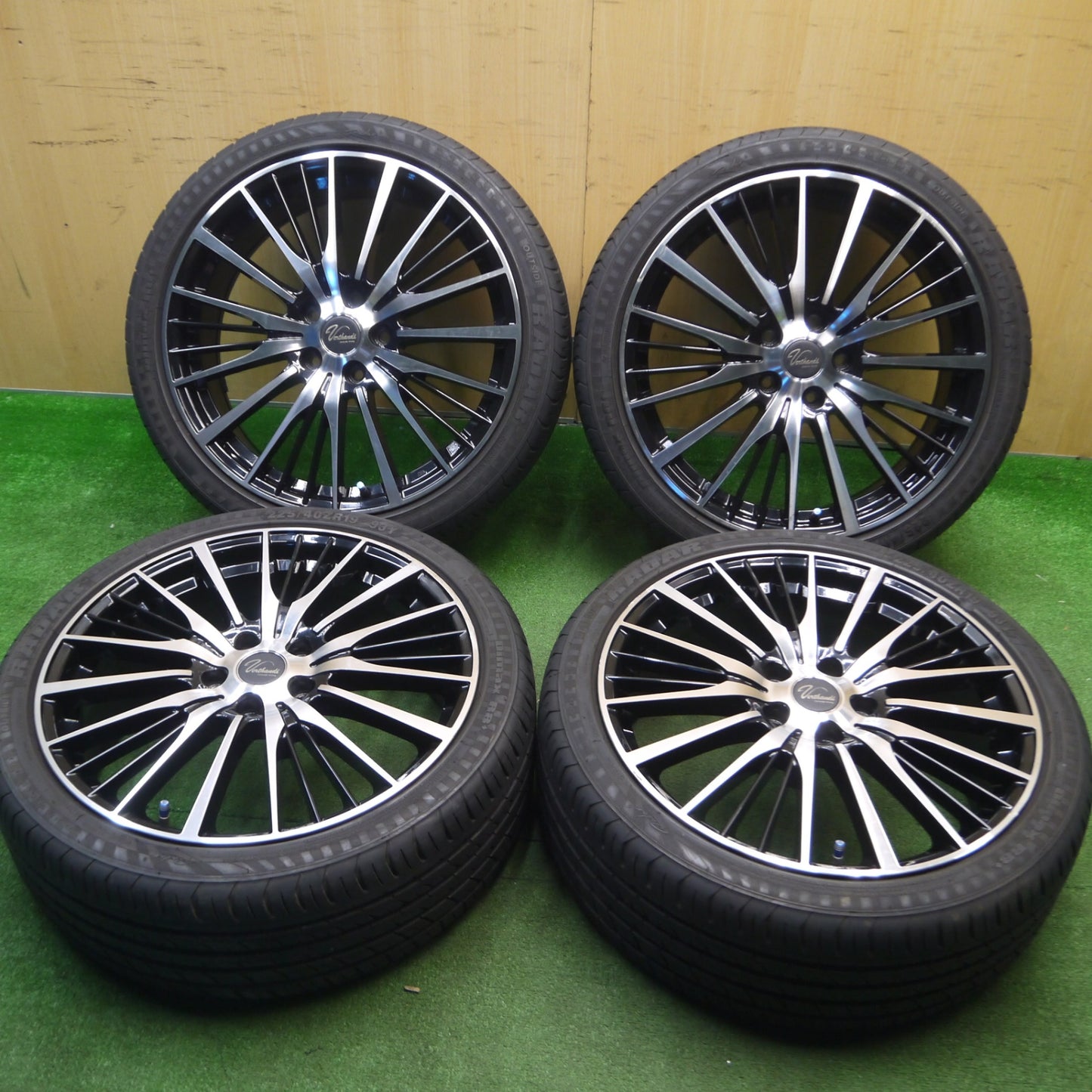 [送料無料] バリ溝！9分★225/40R19 レーダー Dimax R8+ Verthandi ヴェルサンディ ヴェルザンディ 19インチ PCD114.3/5H★5013102Hノ
