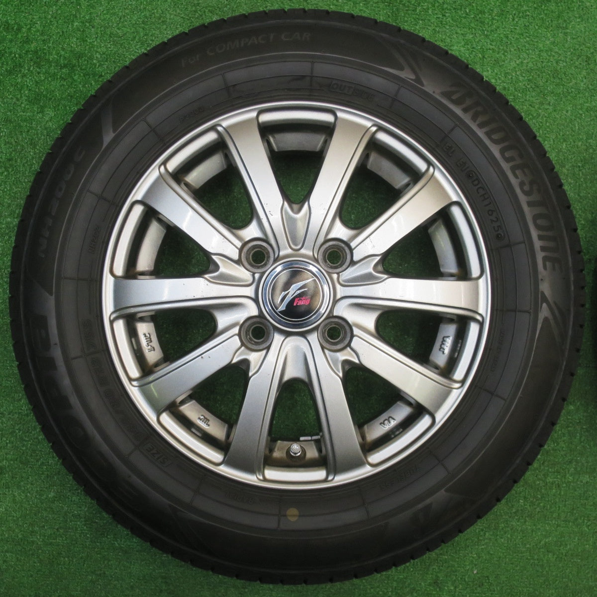 バリ溝！25年！9分★145/80R13 ブリヂストン エコピア NH200C Fang ファング 13インチ PCD100/4H★5110310NJノ