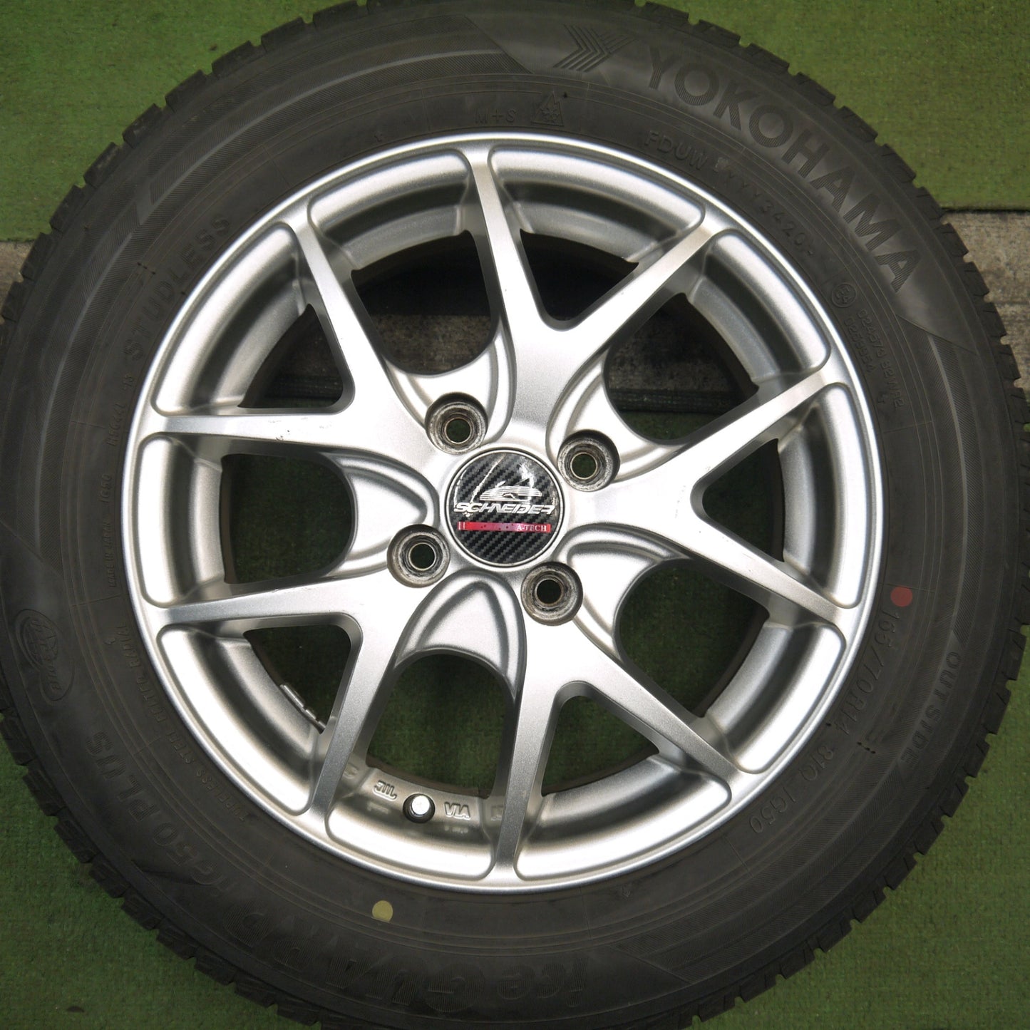 4本価格★スタッドレス 165/70R14 ヨコハマ アイスガード iG50 プラス SCHNEIDER シュナイダー 14インチ PCD100/4H★5093005Hス