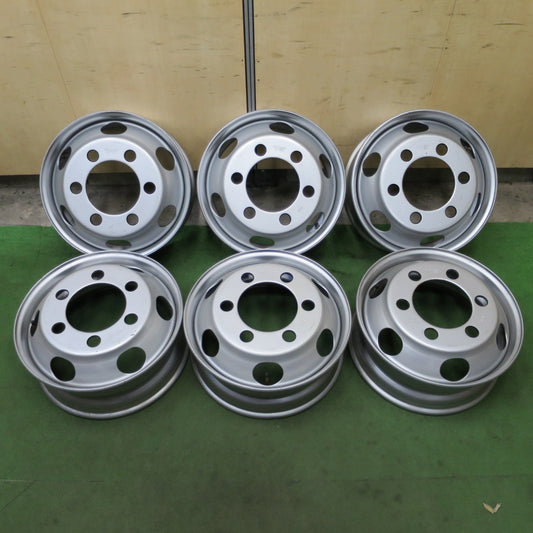 キレイ！6本★トラック TOPY スチール ホイール 17.5インチ トピー 127-9CS 17.5×6.00 PCD222.25/6H★6042205ナホ