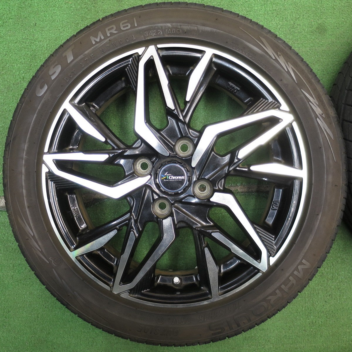 バリ溝！23年！キレイ！9.5分★Chronus CH-112 165/55R15 マーキス CST MR61 クロノス 15インチ N-BOX デイズ 等 軽サイズ PCD100/4H★5060402NJノ