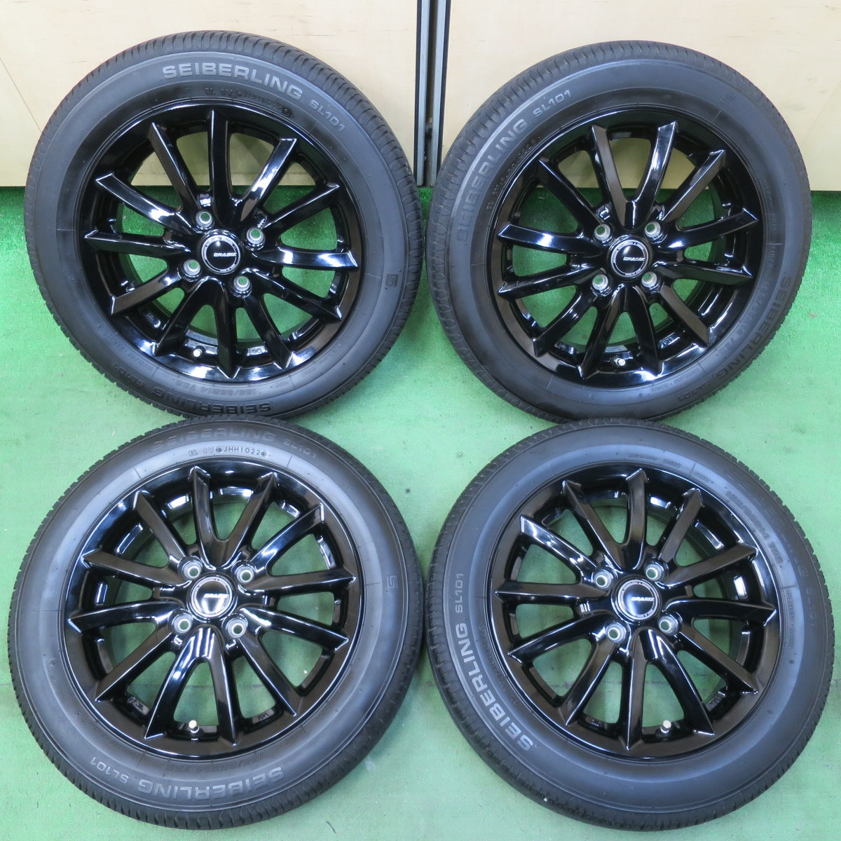 キレイ！22年★155/65R14 セイバーリング SL101 QRASIZ KOSEI クレイシズ コーセイ 14インチ PCD100/4H★5061105イノ