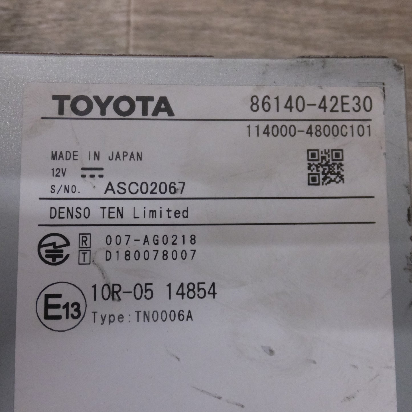 [送料無料] 現状品★デンソーテン製 トヨタ 純正 ディスプレイオーディオ 86140-42E30　トヨタ RAV4 AXAH54(74)★