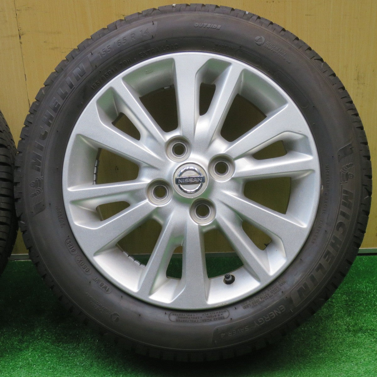 バリ溝！25年！8.5分★日産 デイズ ルークス 純正 155/65R14 ミシュラン エナジーセイバー4 14インチ PCD100/4H★5110301NJノ